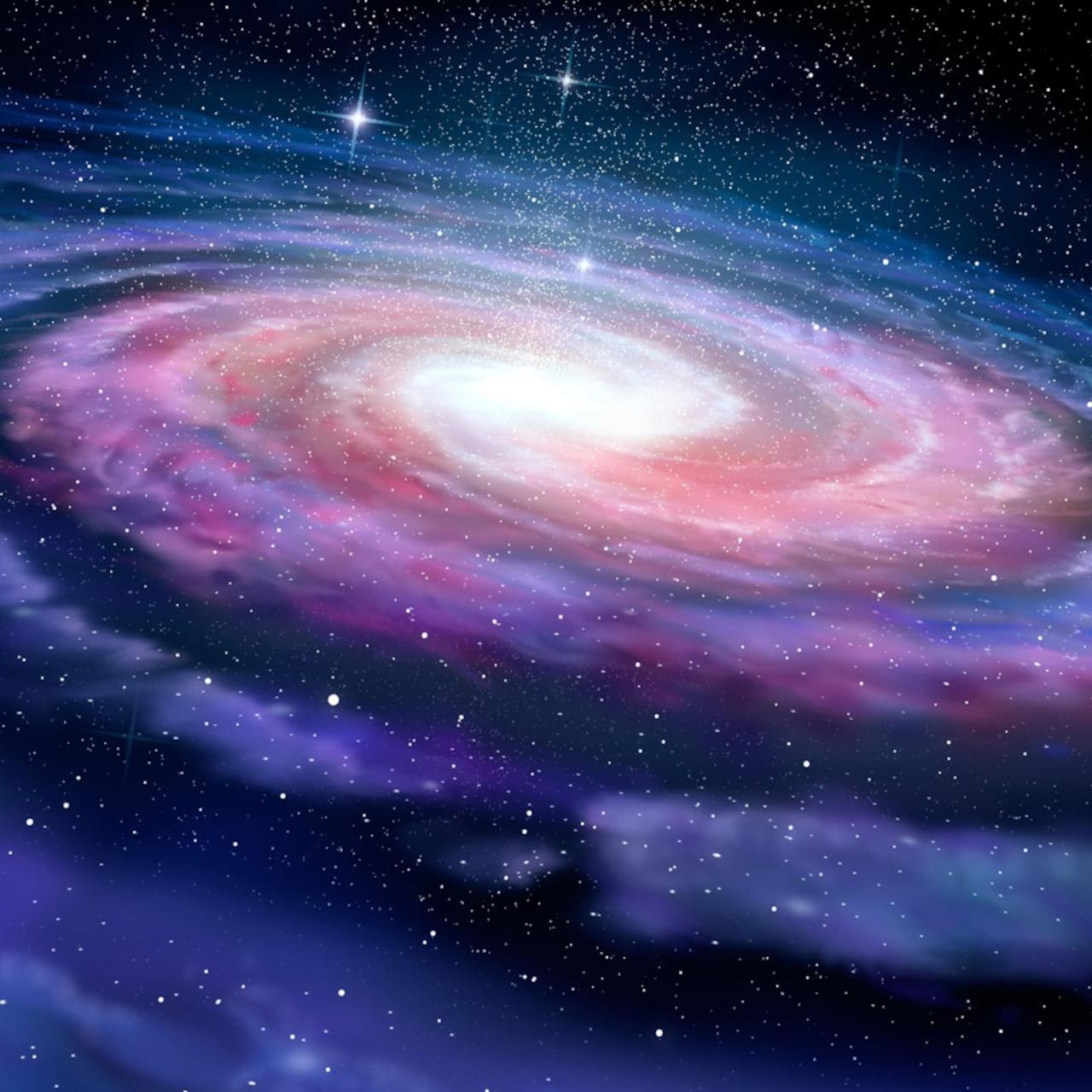 Spiral galaxy Wallpaper 4K, Milky Way, Stars, Deep space